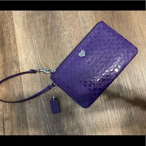 Purple Coach clutch